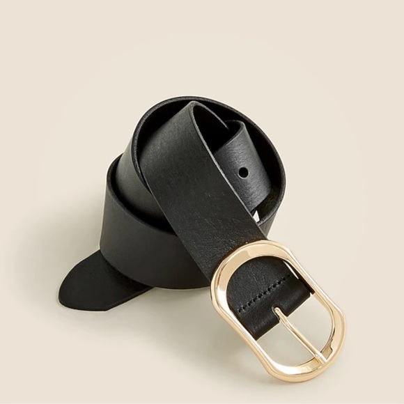 J. Crew oval Buckle belt in Italian leather main image 7